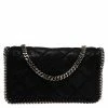 Coupon ✨ Stella McCartney Black Faux Leather Falabella Chain Clutch For 👩 Women 👏