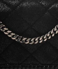 Coupon ✨ Stella McCartney Black Faux Leather Falabella Chain Clutch For 👩 Women 👏 -Stella McCartney Shop luxury women stella mccartney used handbags p280841 002