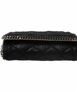 Coupon ✨ Stella McCartney Black Faux Leather Falabella Chain Clutch For 👩 Women 👏 -Stella McCartney Shop luxury women stella mccartney used handbags p280841 005