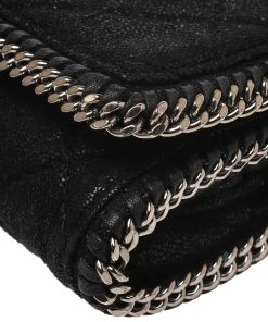 Coupon ✨ Stella McCartney Black Faux Leather Falabella Chain Clutch For 👩 Women 👏 -Stella McCartney Shop luxury women stella mccartney used handbags p280841 007
