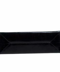 New 🤩 Stella McCartney Black Croc Embossed Leather Shoulder Bag For 👩 Women ⌛ -Stella McCartney Shop luxury women stella mccartney used handbags p281184 1585228521 001