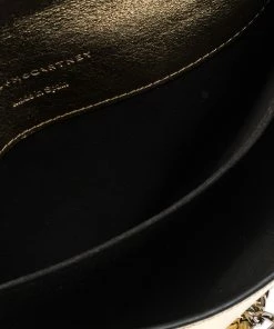 Best deal 🎁 Stella McCartney Metallic Gold Faux Leather Star Flap Shoulder Bag For 👩 Women 🤩 -Stella McCartney Shop luxury women stella mccartney used handbags p285808 002