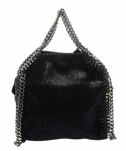 Promo 😉 Stella McCartney Black Faux Leather Tiny Falabella Crossbody Bag For 👩 Women 👍 -Stella McCartney Shop luxury women stella mccartney used handbags p285842 007