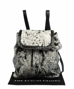 Coupon 💯 Stella McCartney Grey Canvas And Leather Falabella 🎒 Backpack For 👩 Women 🧨 -Stella McCartney Shop luxury women stella mccartney used handbags p285851 001