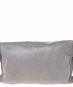 Promo 🔥 Stella McCartney Grey Faux Leather Falabella Clutch For 👩 Women 🎁 -Stella McCartney Shop luxury women stella mccartney used handbags p286072 005