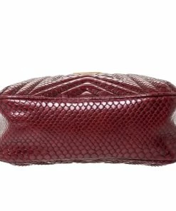 Buy ✨ Stella McCartney Red Python Embossed Faux Leather Star Shoulder Bag For 👩 Women ✨ -Stella McCartney Shop luxury women stella mccartney used handbags p296736 1591616056 006