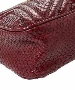 Buy ✨ Stella McCartney Red Python Embossed Faux Leather Star Shoulder Bag For 👩 Women ✨ -Stella McCartney Shop luxury women stella mccartney used handbags p296736 1591616060 007