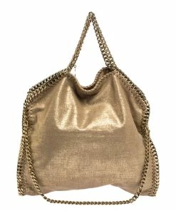 Wholesale 🤩 Stella McCartney Gold Faux Leather Small Falabella Tote For 👩 Women 🧨