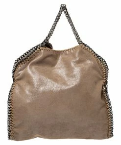 Best reviews of 👍 Stella McCartney Metallic Beige Faux Leather Small Falabella Tote For 👩 Women 🧨 -Stella McCartney Shop luxury women stella mccartney used handbags p307895 006