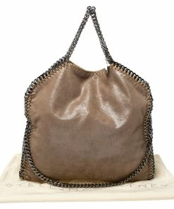 Best reviews of 👍 Stella McCartney Metallic Beige Faux Leather Small Falabella Tote For 👩 Women 🧨 -Stella McCartney Shop luxury women stella mccartney used handbags p307895 007