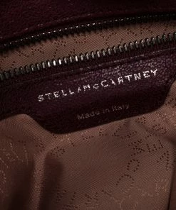Budget 🧨 Stella McCartney Purple Faux Leather Small Falabella Tote For 👩 Women 🥰 -Stella McCartney Shop luxury women stella mccartney used handbags p308760 003