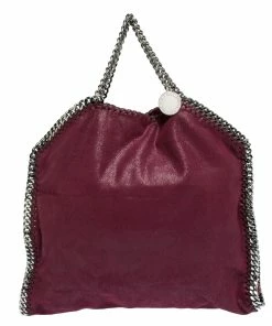 Budget 🧨 Stella McCartney Purple Faux Leather Small Falabella Tote For 👩 Women 🥰 -Stella McCartney Shop luxury women stella mccartney used handbags p308760 005