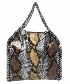 Best Pirce 🎉 Stella McCartney Multicolor Faux Python Embossed Leather Mini Falabella Tote For 👩 Women 🎁