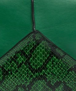 Best deal 🎉 Stella McCartney Green Python Effect And Faux Leather Cavendish Clutch For 👩 Women 😉 -Stella McCartney Shop luxury women stella mccartney used handbags p309145 006