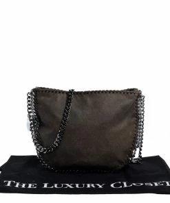 Best deal 🎁 Stella McCartney Grey Faux Leather Crossbody Bag For 👩 Women 🔔 -Stella McCartney Shop luxury women stella mccartney used handbags p320662 007