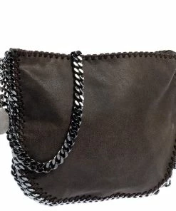 Best deal 🎁 Stella McCartney Grey Faux Leather Crossbody Bag For 👩 Women 🔔 -Stella McCartney Shop luxury women stella mccartney used handbags p320662 008