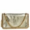 Brand new 🤩 Stella McCartney Metallic Gold Faux Leather Falabella Flap Crossbody Bag For 👩 Women ⭐