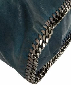 Promo 🔔 Stella McCartney Blue Faux Leather Large Falabella Tote For 👩 Women 👍 -Stella McCartney Shop luxury women stella mccartney used handbags p324766 003
