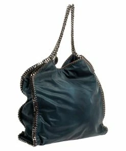 Promo 🔔 Stella McCartney Blue Faux Leather Large Falabella Tote For 👩 Women 👍 -Stella McCartney Shop luxury women stella mccartney used handbags p324766 006