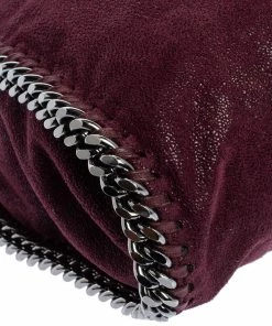 Brand new ❤️ Stella McCartney Burgundy Faux Leather Small Falabella Tote For 👩 Women ✔️ -Stella McCartney Shop luxury women stella mccartney used handbags p324851 011