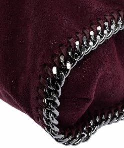 Brand new ❤️ Stella McCartney Burgundy Faux Leather Small Falabella Tote For 👩 Women ✔️ -Stella McCartney Shop luxury women stella mccartney used handbags p324851 012