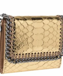 Cheap 👏 Stella McCartney Gold Python Effect Faux Patent Leather Falabella Wallet For 👩 Women 😍 14 Cheap 👏 Stella McCartney Gold Python Effect Faux Patent Leather Falabella Wallet For 👩 Women 😍 -Stella McCartney Shop luxury women stella mccartney used handbags p329208 002