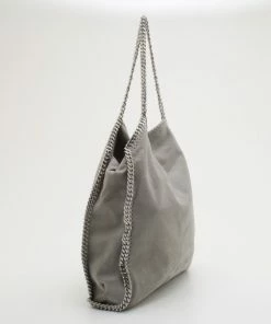 Cheap ✨ Stella McCartney Grey Faux Suede Falabella Shoulder Bag For 👩 Women 🔔 -Stella McCartney Shop luxury women stella mccartney used handbags p32921 003
