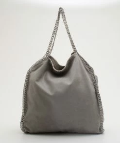Cheap ✨ Stella McCartney Grey Faux Suede Falabella Shoulder Bag For 👩 Women 🔔 -Stella McCartney Shop luxury women stella mccartney used handbags p32921 004