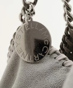 Cheap ✨ Stella McCartney Grey Faux Suede Falabella Shoulder Bag For 👩 Women 🔔 -Stella McCartney Shop luxury women stella mccartney used handbags p32921 007