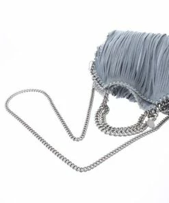 Hot Sale 🤩 Stella McCartney Blue Fringe Leather Shoulder Bag For 👩 Women 👍 22 Hot Sale 🤩 Stella McCartney Blue Fringe Leather Shoulder Bag For 👩 Women 👍 -Stella McCartney Shop luxury women stella mccartney used handbags p331516 003
