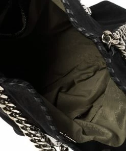 Best deal ✨ Stella McCartney Black Faux Leather Falabella Shoulder Bag For 👩 Women 😀 -Stella McCartney Shop luxury women stella mccartney used handbags p336006 005