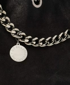 Best deal ✨ Stella McCartney Black Faux Leather Falabella Shoulder Bag For 👩 Women 😀 -Stella McCartney Shop luxury women stella mccartney used handbags p336006 006