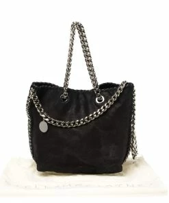 Best deal ✨ Stella McCartney Black Faux Leather Falabella Shoulder Bag For 👩 Women 😀 -Stella McCartney Shop luxury women stella mccartney used handbags p336006 007