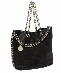 Best deal ✨ Stella McCartney Black Faux Leather Falabella Shoulder Bag For 👩 Women 😀 -Stella McCartney Shop luxury women stella mccartney used handbags p336006 008