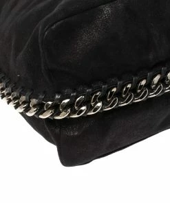 Best deal ✨ Stella McCartney Black Faux Leather Falabella Shoulder Bag For 👩 Women 😀 -Stella McCartney Shop luxury women stella mccartney used handbags p336006 011