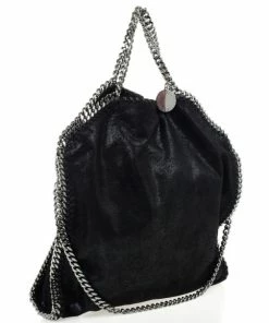 Discount 🌟 Stella McCartney Black Metallic Falabella Tote For 👩 Women 👍 -Stella McCartney Shop luxury women stella mccartney used handbags p34116 003