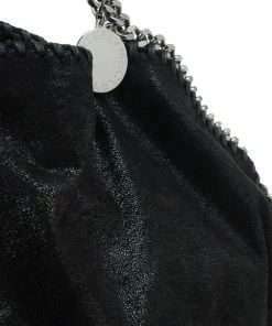 Discount 🌟 Stella McCartney Black Metallic Falabella Tote For 👩 Women 👍 -Stella McCartney Shop luxury women stella mccartney used handbags p34116 011