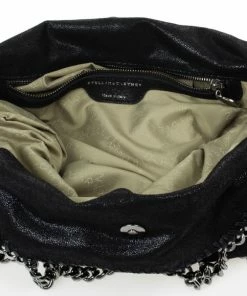 Discount 🌟 Stella McCartney Black Metallic Falabella Tote For 👩 Women 👍 -Stella McCartney Shop luxury women stella mccartney used handbags p34116 013