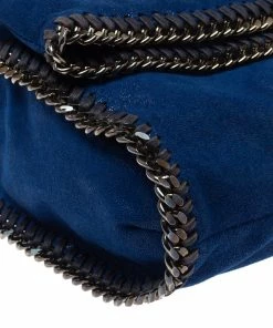 Cheapest 🔔 Stella McCartney Blue Faux Leather Large Falabella Flap Shoulder Bag For 👩 Women 🛒 -Stella McCartney Shop luxury women stella mccartney used handbags p347426 005