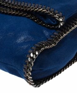 Cheapest 🔔 Stella McCartney Blue Faux Leather Large Falabella Flap Shoulder Bag For 👩 Women 🛒 -Stella McCartney Shop luxury women stella mccartney used handbags p347426 006