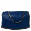 Cheapest 🔔 Stella McCartney Blue Faux Leather Large Falabella Flap Shoulder Bag For 👩 Women 🛒 -Stella McCartney Shop luxury women stella mccartney used handbags p347426 007