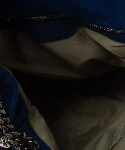 Cheapest 🔔 Stella McCartney Blue Faux Leather Large Falabella Flap Shoulder Bag For 👩 Women 🛒 -Stella McCartney Shop luxury women stella mccartney used handbags p347426 010