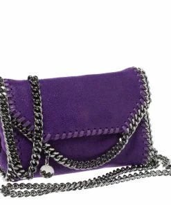 Best reviews of 🔔 Stella McCartney Purple Faux Leather Mini Falabella Crossbody Bag For 👩 Women 👍 -Stella McCartney Shop luxury women stella mccartney used handbags p348701 003
