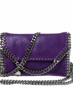 Best reviews of 🔔 Stella McCartney Purple Faux Leather Mini Falabella Crossbody Bag For 👩 Women 👍