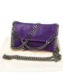 Best reviews of 🔔 Stella McCartney Purple Faux Leather Mini Falabella Crossbody Bag For 👩 Women 👍 -Stella McCartney Shop luxury women stella mccartney used handbags p348701 006