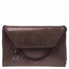 Brand new 🎉 Stella McCartney Metallic Brown Faux Leather Mini Falabella Crossbody Bag For 👩 Women 🧨 -Stella McCartney Shop luxury women stella mccartney used handbags p349418 011