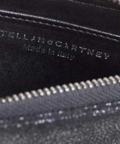 Cheapest 🛒 Stella McCartney Black Faux Leather Falabella Zip Wallet For 👩 Women ✔️ -Stella McCartney Shop luxury women stella mccartney used handbags p349512 010