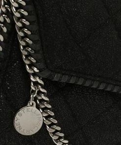 Best Sale ⭐ Stella McCartney Black Faux Leather Mini Falabella Shoulder Bag For 👩 Women ⭐ -Stella McCartney Shop luxury women stella mccartney used handbags p350369 007