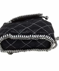 Discount 🥰 Stella McCartney Black Faux Leather Mini Falabella 🎒 Backpack For 👩 Women ✨ -Stella McCartney Shop luxury women stella mccartney used handbags p350370 013