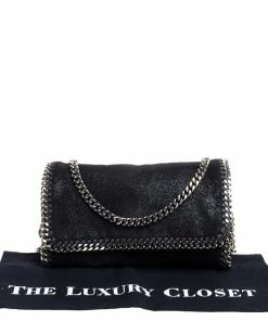 Promo ❤️ Stella McCartney Black Faux Leather Falabella Crossbody Bag For 👩 Women 🤩 -Stella McCartney Shop luxury women stella mccartney used handbags p352535 006
